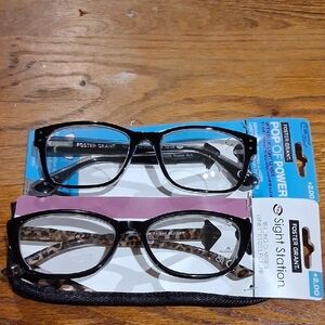 NWT (2) Womens Foster Grant Reading Glasses +2.00